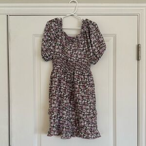 Ivy City Co Floral Kids Olivia Dress in Purple and White Size 4-5T